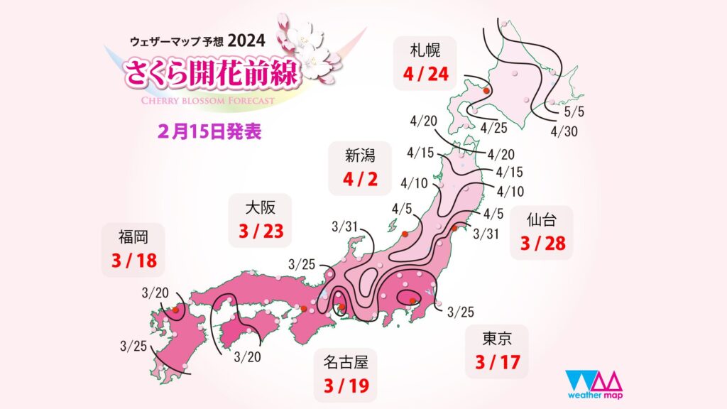 桜開花前線